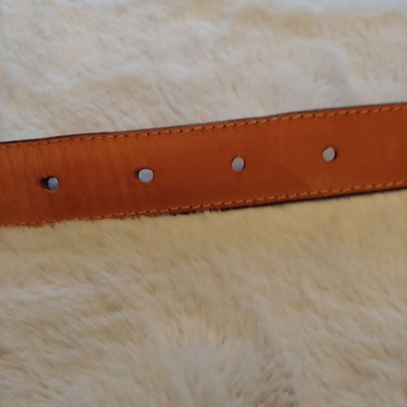 Coach leather belt with brass buckle size 34 burgandy - Picture 8 of 15